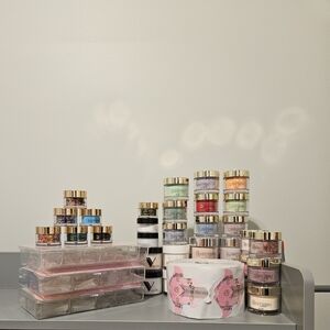 Assorted Nail Supplies : Powder, Glitter, Tips!